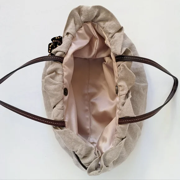 Vintage Moschino Structured Canvas and Leather Tote Bag - Picture 6 of 15